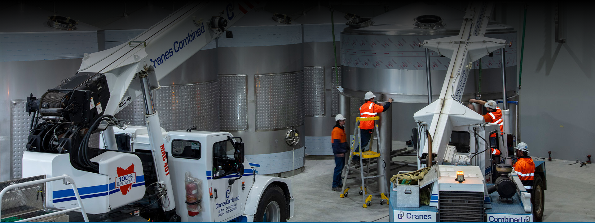 setting up distillery machines